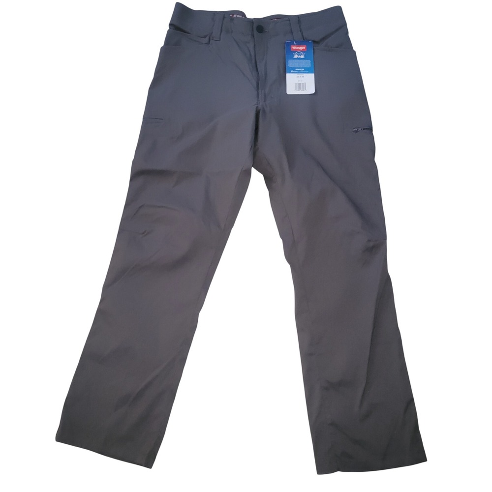 Wrangler NEW Outdoor Performance Straight Fit cargo Pants‎ Gray NW780SM 32x30